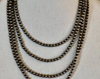 Vintage Dan Dodson 5mm Sterling Silver Bench Bead Chain (80 inches)