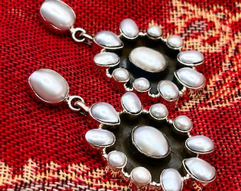 Vintage Southwestern Pearl Earrings by Dan Dodson