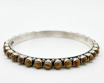 Vintage Southwestern Jasper Bangle Bracelet by Dan Dodson