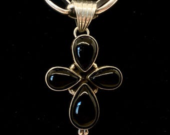 Vintage Dan Dodson Black Onyx Cluster Pendant