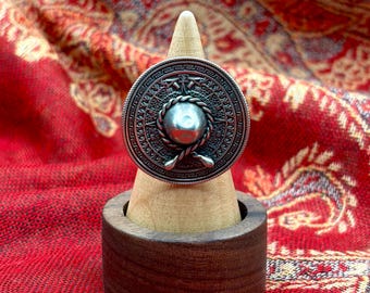 Vintage Dan Dodson Adjustable Sterling Silver Sombrero Ring