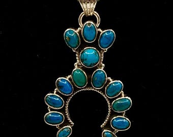 Vintage Dan Dodson Kingman Turquoise Naja Pendant