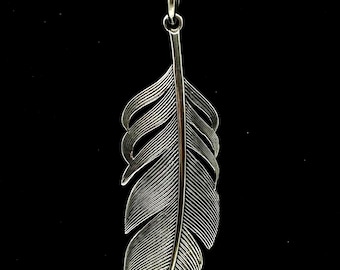 Vintage Dan Dodson Sterling Silver Feather Pendant