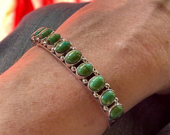 Vintage Dan Dodson Kingman Turquoise Sterling Cuff