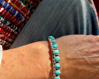Vintage Dan Dodson Kingman Turquoise Sterling Cuff