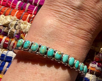 Vintage Dan Dodson Arizona Turquoise Sterling Cuff