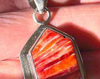 Vintage Southwestern Purple Spiny Oyster Pentagonal Pendant by Dan Dodson