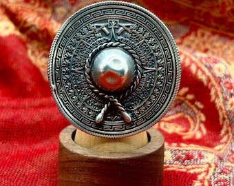 Vintage Dan Dodson Jumbo Sterling Silver Sombrero Adjustable Ring