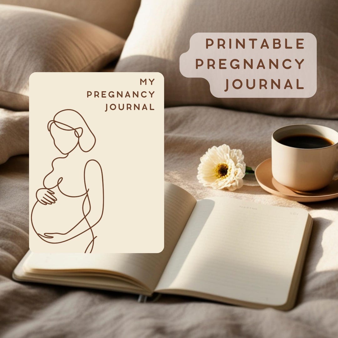 Pregnancy Journal Printable PDF, Baby Memory Book, Pregnancy Planner, Maternity Organiser ...
