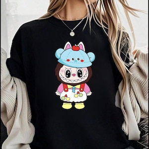 Labubu Shirt, Custom Labubu T-shirt, Pop Mart Fan Top, Personalized Design, Kawaii Labubu Inspired Shirt, Gift Labubu Fans, Harajuku Style