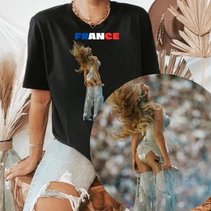 Chemise Beyoncé Cowboy Carter Tour 2025, t-shirt inspiré des concerts en France, produits dérivés de style country rodéo, t-shirt de concert unisexe rétro, cadeau pour elle