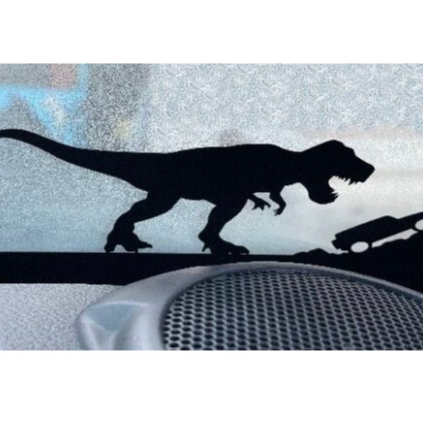 T Rex Windshield Decal Tyrannosaurus Rex Corner Vinyl Decal Jurassic Park