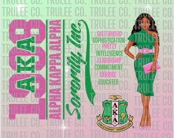 1908 Alpha Kappa Alpha Tumbler Sublimation PRINTABLE PNG, Tumbler, Digital download