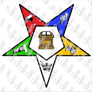 Order of Easter Star OES Inverted PNG logo with Transparent background