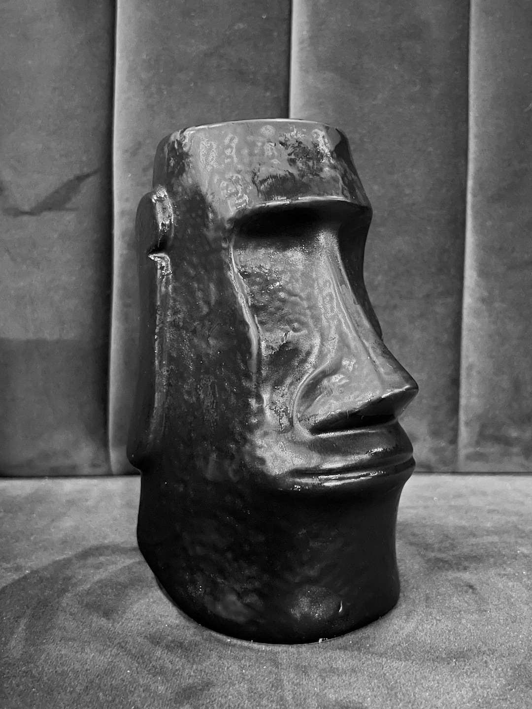 Tiki Mug MOAI Black Ceramic 650 Ml Etsy
