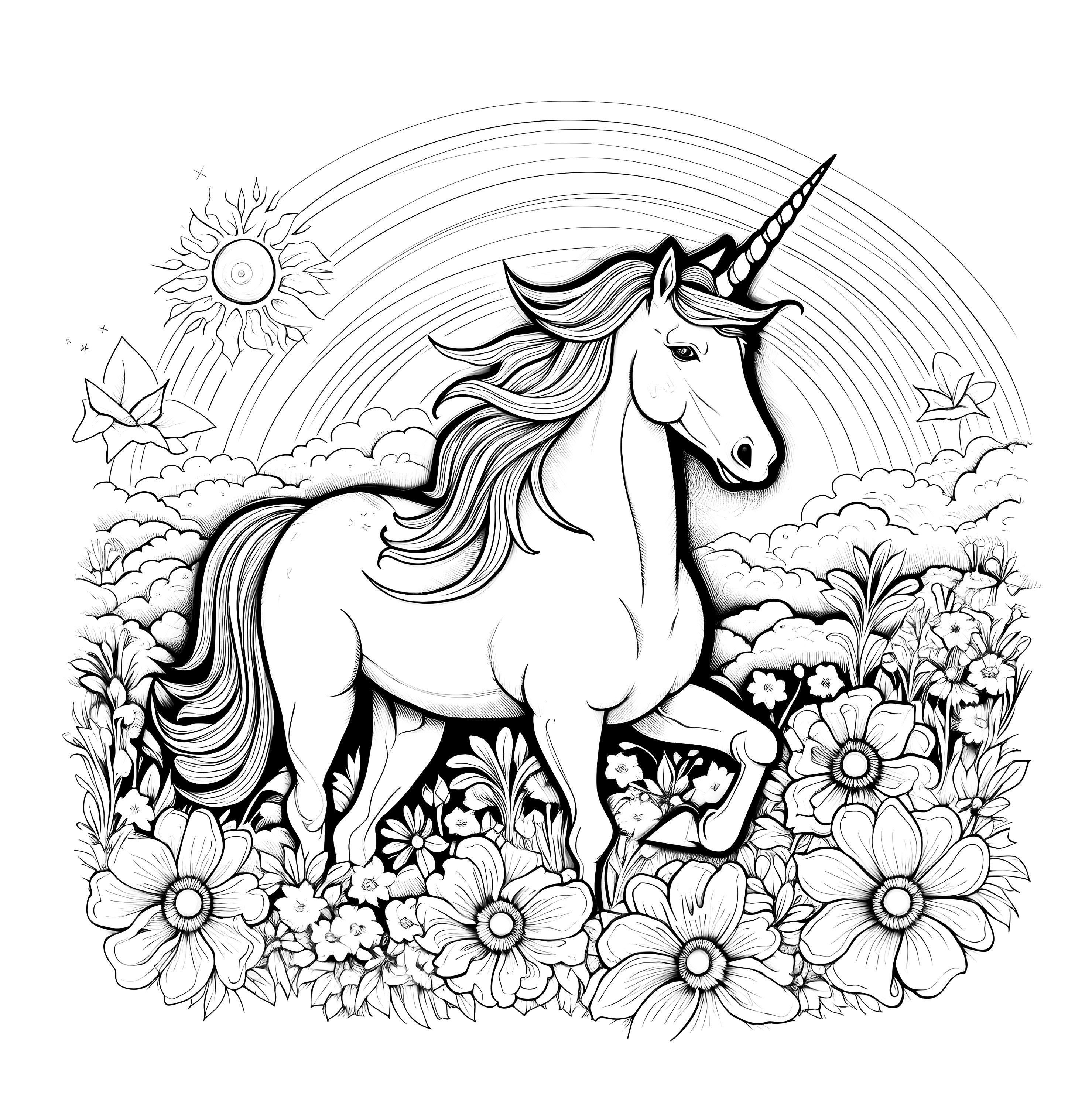 50 Unicorns Coloring Pages Instant Download. Cute Unicorn - Etsy
