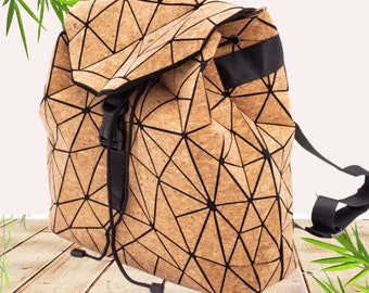 Natural Cork Patterned Backpack, BAGD-367