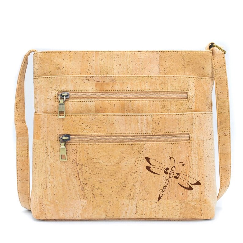 Cork Crossbody Bag Vegan Shoulder Bag Dragonfly Lover Gift Etsy