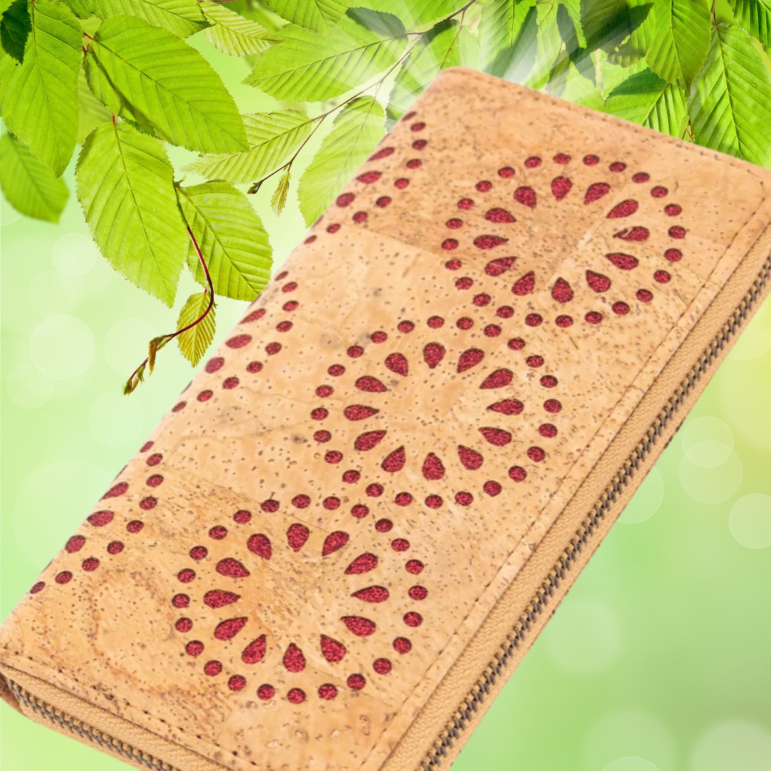 Womens Wallets, Phone Holder Clutch, Cork Leather Wallet, Phone Wallet
