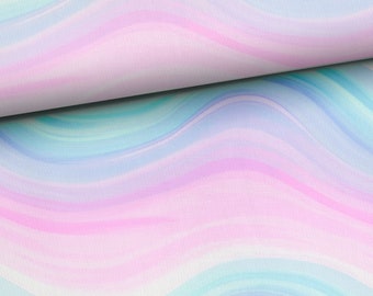 Tissu Aurora, tissu ciel par demi-mètre, tissu galaxie, tissu Terry Français couture Artisanat de décoration de vêtements - 95 % coton - 67" (170 cm) de large
