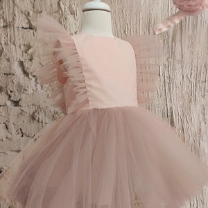 Toddler Pink Tulle Dress, Baby Girl Dress, Pink Girl Dress, Girl Tutu Dress, Toddler Pink Dress, Toddler Birthday Dress, Photoshoot Outfit