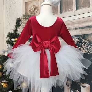 Christmas Dress Toddler, Toddler Red Velvet Dress, Baby Girl Dress, Birthday Girl Dress, Red Girl Dress, Christmas Tutu Dress