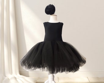 Baby Girl Black Tulle Tutu Dress & Headband: Birthday Party Outfit