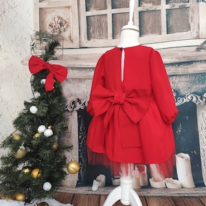 Red Tutu Dress, Toddler Girl Red Dress, Baby Girl Dress, Girl Red Tutu Dress, Red Girl Tulle Dress, Red Flower Girl Dress