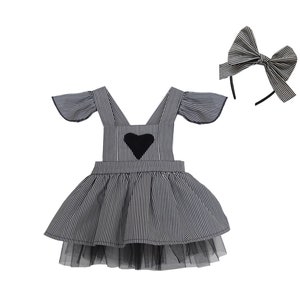 Black White Toddler Dress/Birthday Tutu Dress/Girl's Birthday Dress/Photoshoot Outfit/Photoshoot Dress/Birthday Outfit/Tutu Dress