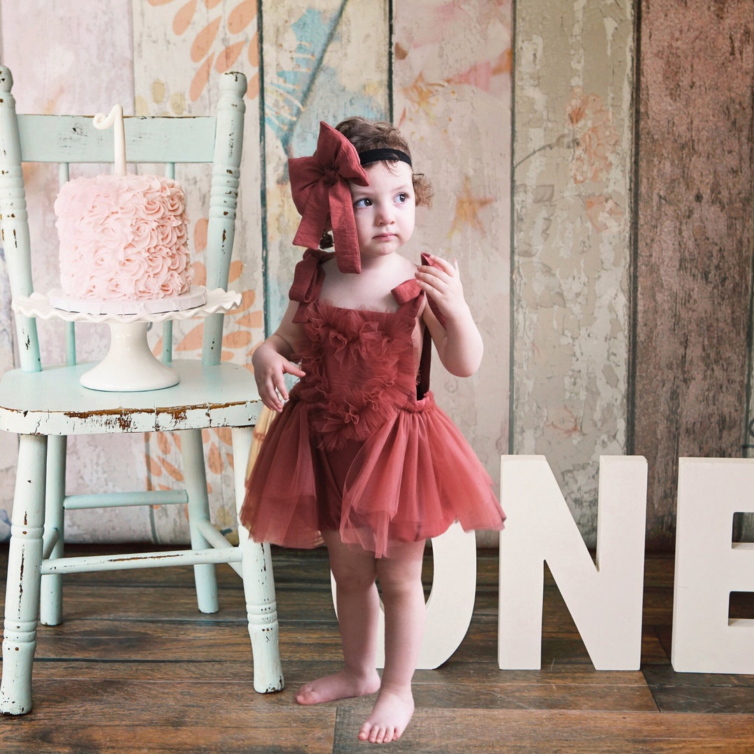 first birthday dress long sleeve Baby girl hot pink tulle dress special occasion with long sleeve First Birthday dress Toddler tutu dress Baby princess dress Birthday outfit