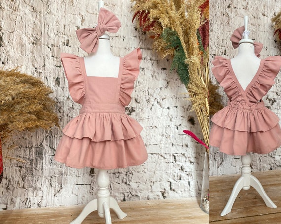 Pink Toddler Girl Dress pink Frilly Dress birthday Outfit girl s Birthday Dress pear Blush Dress pink Photoshoot Dress Etsy