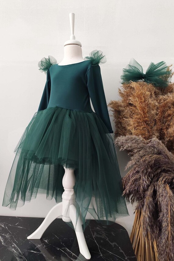dark green tutu dress Tulle With Hairband: Handmade Lycra Bodice estate watch