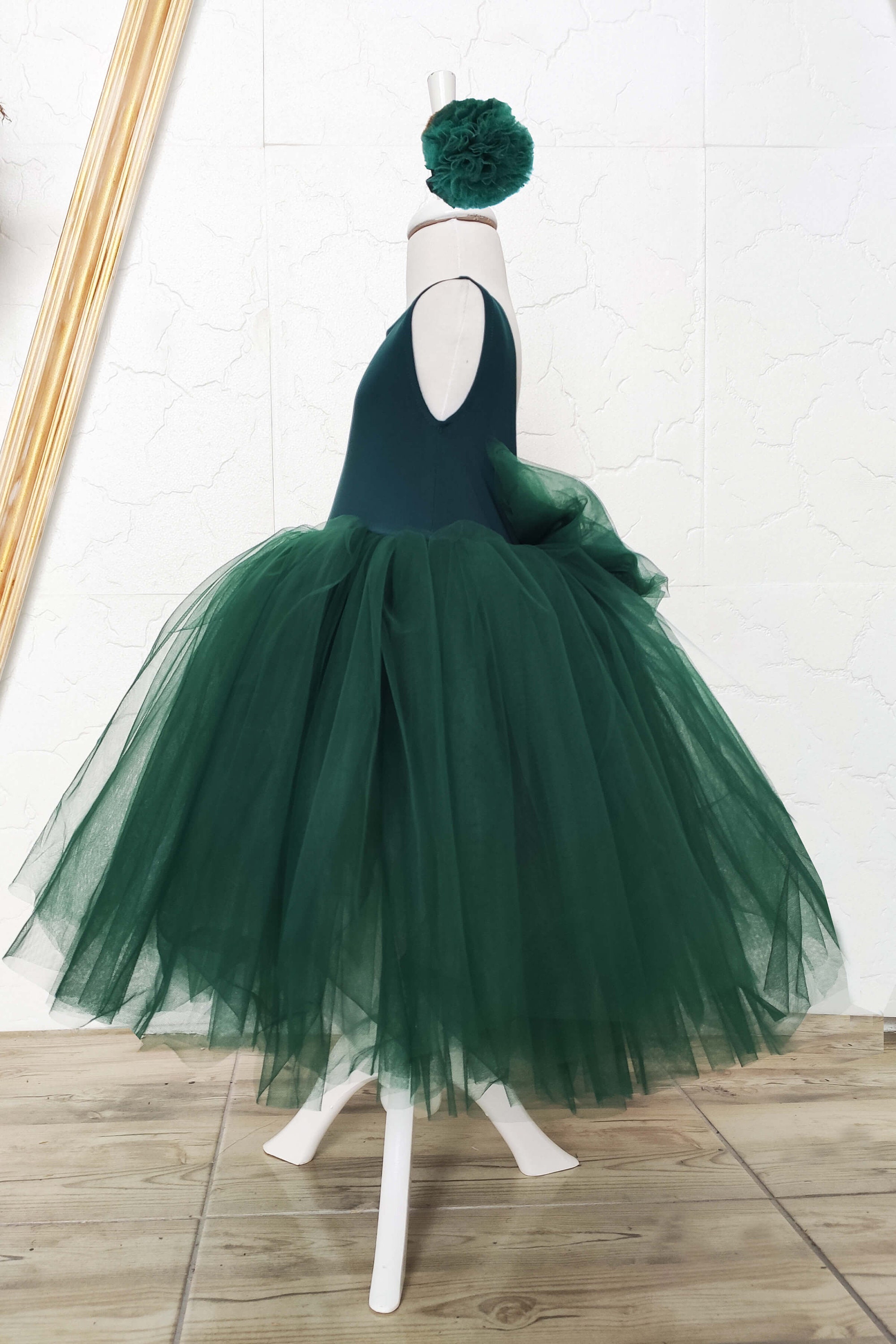 emerald green tutu dress Dress: Long Tulle Christmas emerald green dress casual