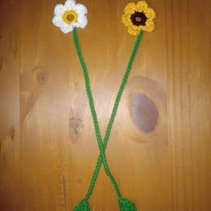 Gehäkelte Blumen Lesezeichen