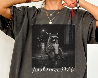 Custom 50th Birthday Shirt, Feral and Fifty Tee, Fiftieth gift, 50th Birthday Shirt, Vintage 50th Birthday Tshirt