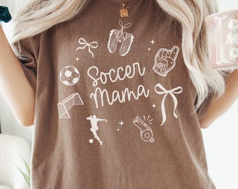 Comfort Colors® Soccer Mama Shirt, Soccer Mom Club, Mothers Day Gift For Soccer Mom, Gift For Soccer Mom, Soccer Mom Shirt, Soccer Mama Tee