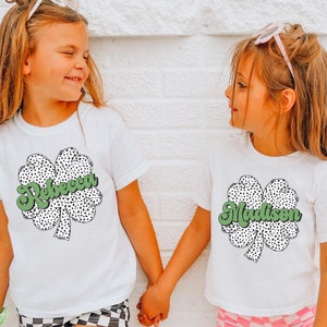 Kids St Patricks Day Shirt, Toddler St Patricks Day Shirt, Girls Personalized Shamrock Kids Shirt, Youth St Paddys Day, Custom Kids Shirts