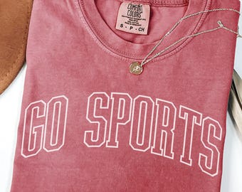 Go Sports Comfort Colors Shirt, Go Team Yay Sports Sarcastic Sports Shirt, Football Mom Shirt, Game Day Shirt, Funny Football Shirt