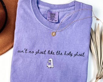 Christian Halloween Shirt, Holy Ghost Fall Christian Apparel Tshirt, Fall Jesus Shirts, Bible Verse Shirt, Faith Based Gift
