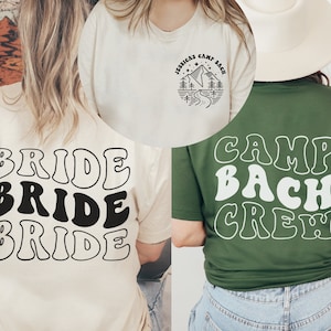 Retro Camp Bachelorette Shirts, Camping Bachelorette Party Tees, Custom Bachelorette Party Shirts, Camp Bach Crew, Cabin Bachelorette