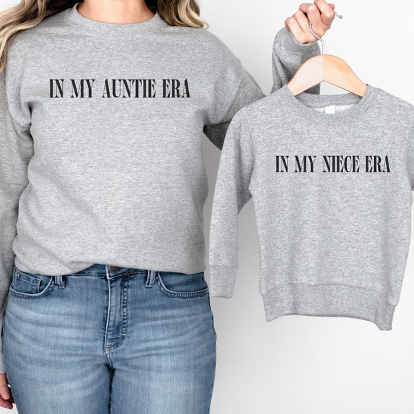 Personalized Auntie and Bestie Shirts, Aunt and Me Sweatshirts, Aunt Sweatshirt, Aunt Baby Matching Shirts, Gift For Aunt, Gift for Niece