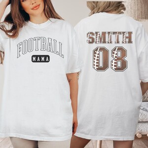 Comfort Colors® Football Mama Shirt, Custom Football Mom Shirt, Football Mom Tee, Football Game Day, Football Fan shirt, Football Season