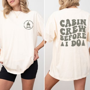Cabin Crew Before I Do Shirts, Camp Bach Comfort Colors Custom Bachelorette Party Shirts, Cabin Crew Tees, Camping Bachelorette Shirts