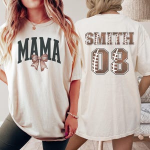 Comfort Colors® Football Mama Shirt, Custom Football Mom Shirt, Football Mom Tee, Football Game Day, Football Fan shirt, Football Season