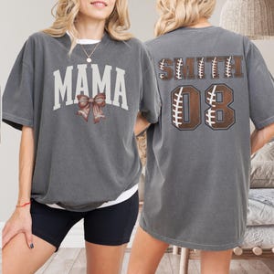 Comfort Colors® Football Mama Shirt, Custom Football Mom Shirt, Football Mom Tee, Football Game Day, Football Fan shirt, Football Season