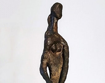 Bronze Sculpture: Standing Woman, c.1967 by Leonhard Österle (German, 1915-2009)