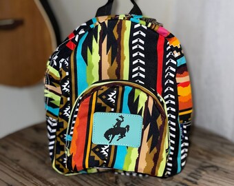 Mini Backpack, Western Backpack, Personalized Backpack, Cowboy, Cowgirl, Aztec Backpack, Personalized Gift, Rodeo Backpack, Western Mini Bag