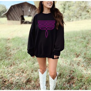Western Boots Pattern Casual Sweatshirt main image 0