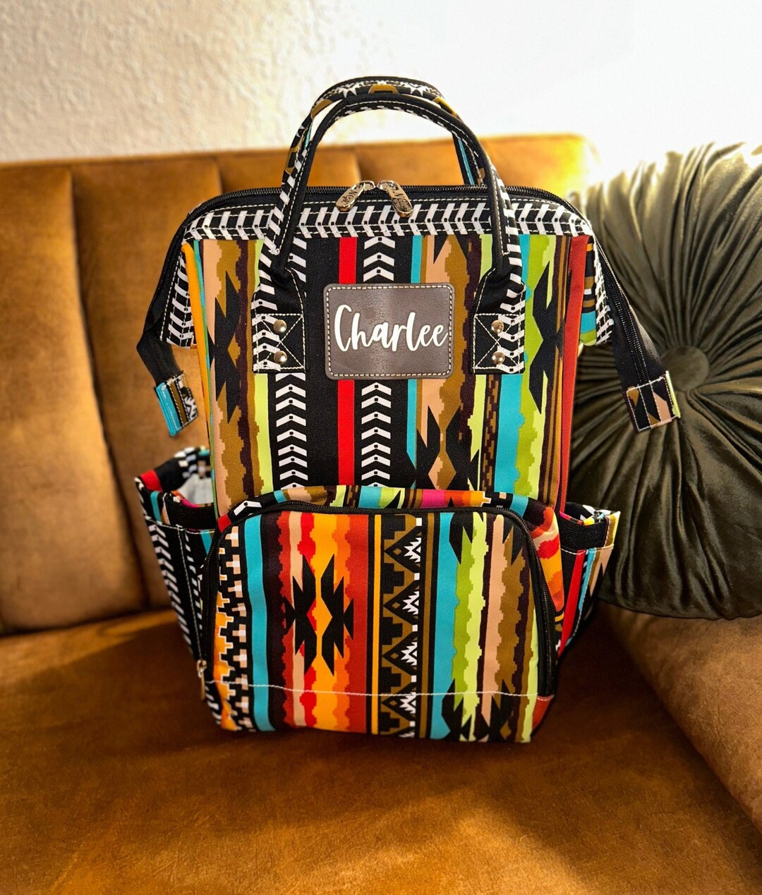 Western Diaper Bag Personalized Diaper Bag Aztec Backpack Etsy
