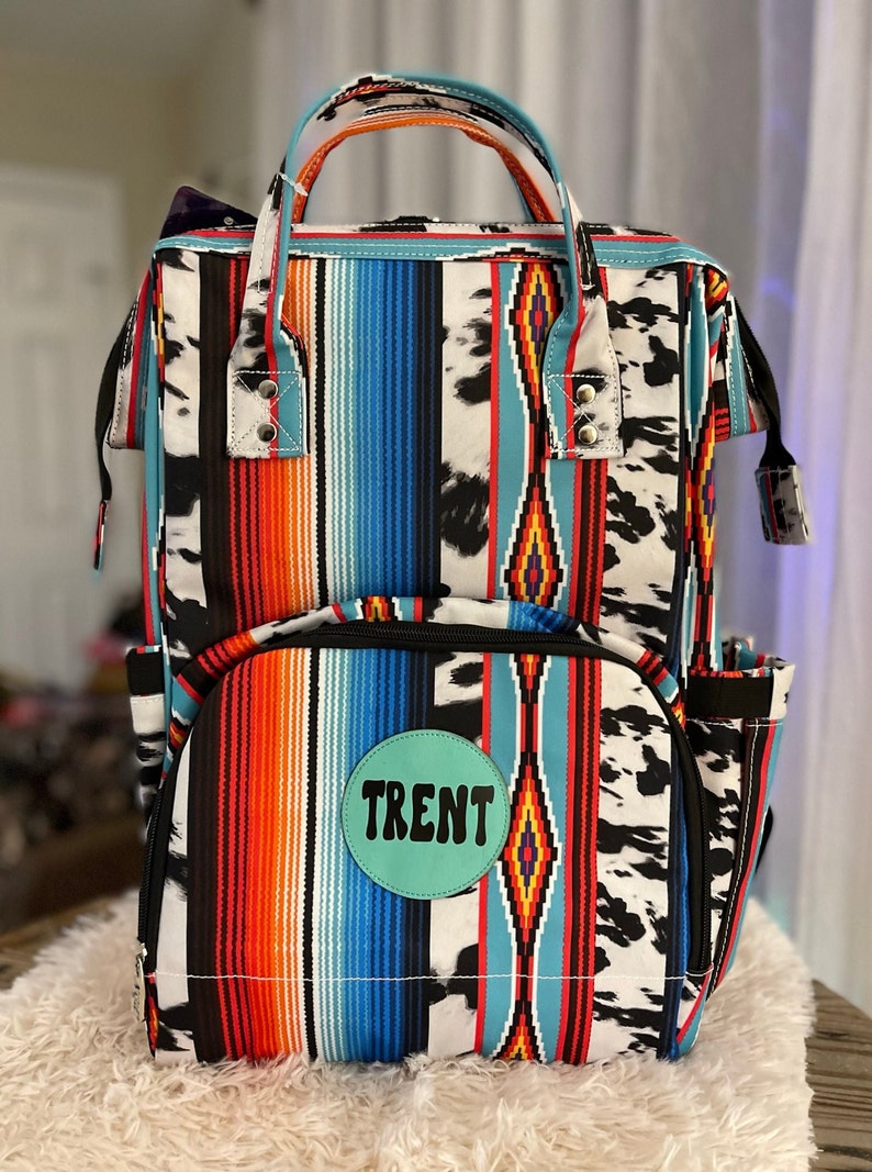 Cow Serape Diaper Bag Western Diaper Bag NGIL Personalized Etsy